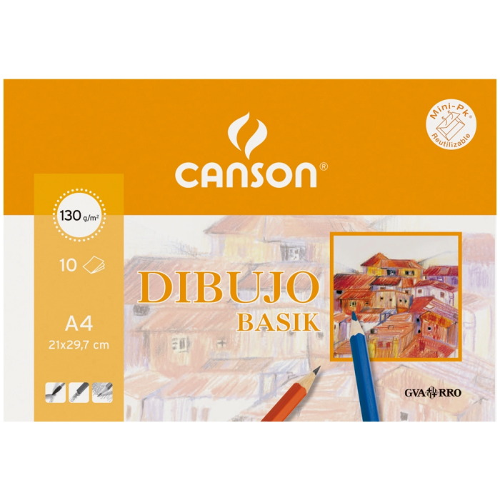 Canson Papel Dibujo Basik Din A3+ 32.5x46 cm 130 g/m² Minipack 10 Hojas 1