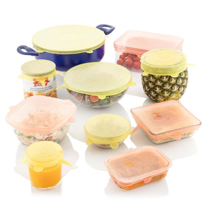 Set de 10 Tapas de Cocina Reutilizables y Ajustables Lilyd InnovaGoods 3 Set de 10 Tapas de Cocina Reutilizables y Ajustables Lilyd InnovaGoods 3