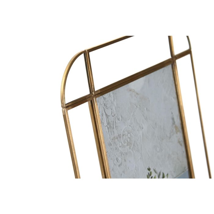 DKD Home Decor Marco de Foto Romántico Dorado Transparente Metal y Cristal 13x18 cm (2 Unidades) 1