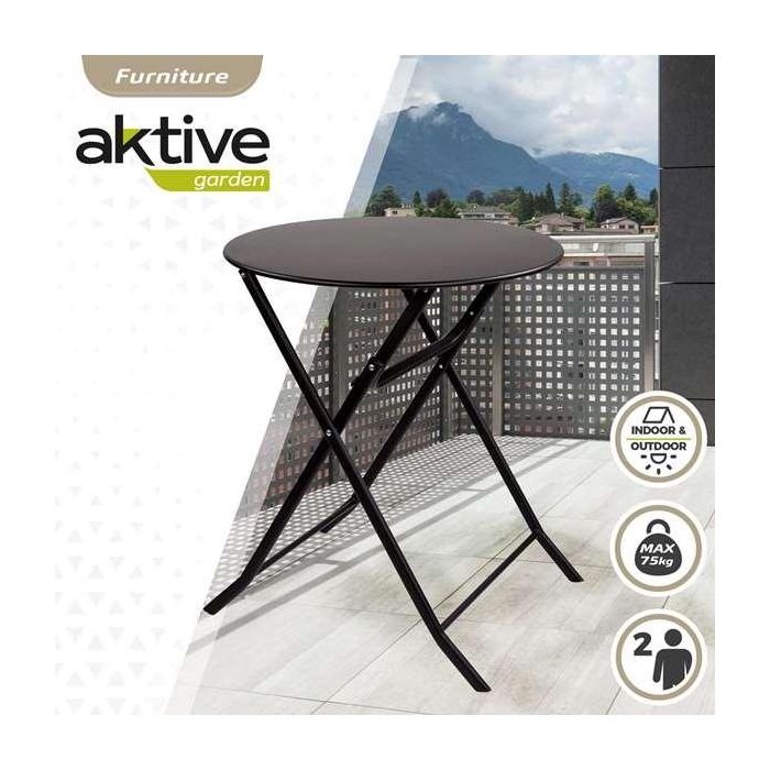 Mesa redonda plegable de metal aktive 60x70 cm 2 Mesa redonda plegable de metal aktive 60x70 cm 2
