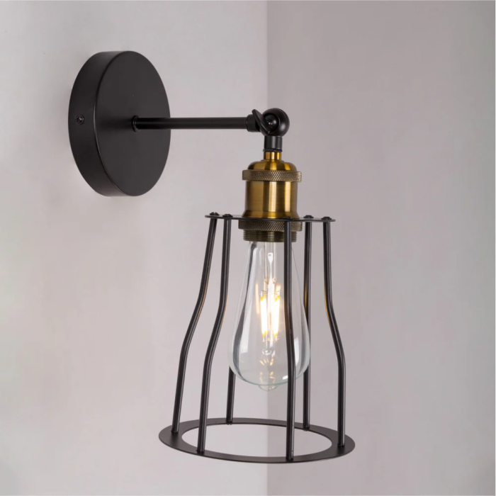 Artux Aplique de Pared Metal SKD-W1000 Estilo Industrial Retro para Comedores Dormitorios Cocinas Oficinas Restaurantes Cafeterías Artux Aplique de Pared Metal SKD-W1000 Estilo Industrial Retro para Comedores Dormitorios Cocinas Oficinas Restaurantes Cafeterías