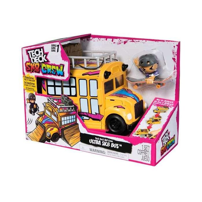 Autobus ted sk8 crew con parque de 3 rampas figura, patinete y accesorios. 6 Autobus ted sk8 crew con parque de 3 rampas figura, patinete y accesorios. 6