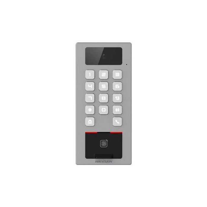 Hikvision Terminal Control Accesos Videoportero SIP, Tarjetas Mifare/DESfire, Código PIN, Gestión Seguridad, IP65/IK09