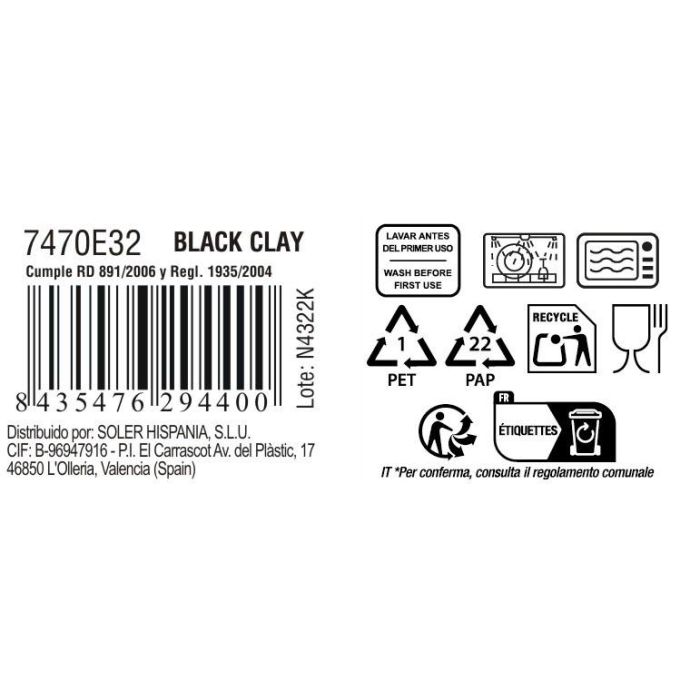 Mug 100 ml Black Clay Inde (36 Unidades) 4