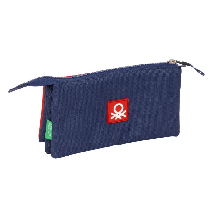 Portatodo Triple Benetton Flag Azul marino 22 x 12 x 3 cm 1