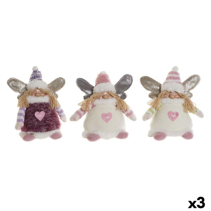 Adorno Navideño DKD Home Decor Multicolor Elfo 13 x 10 x 18 cm (3 Unidades)