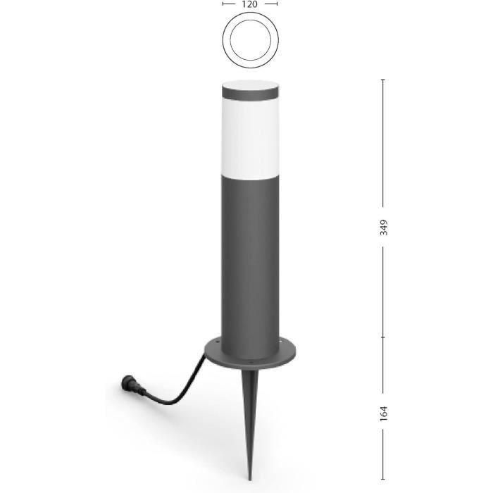 Pack de 3 terminales de exterior PHILIPS Garden Link - Baja tensión - 24W, IP44, 2700K - Antracita 1 Pack de 3 terminales de exterior PHILIPS Garden Link - Baja tensión - 24W, IP44, 2700K - Antracita 1