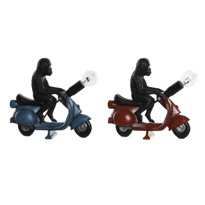 DKD Home Decor Lámpara Sobremesa Moderno Azul Rojo 24.5 x 10 x 23.5 cm (2 Unidades) 4