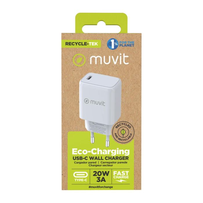 muvit for change cargador de pared Tipo C PD 20W blanco 4 muvit for change cargador de pared Tipo C PD 20W blanco 4