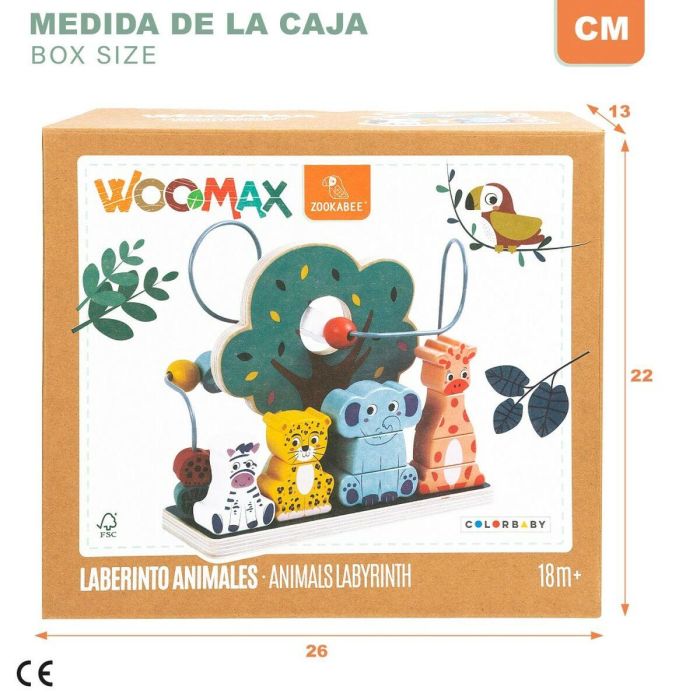 Juego de Habilidad para Bebé Woomax Animales 25 x 22 x 10 cm (6 Unidades) 1