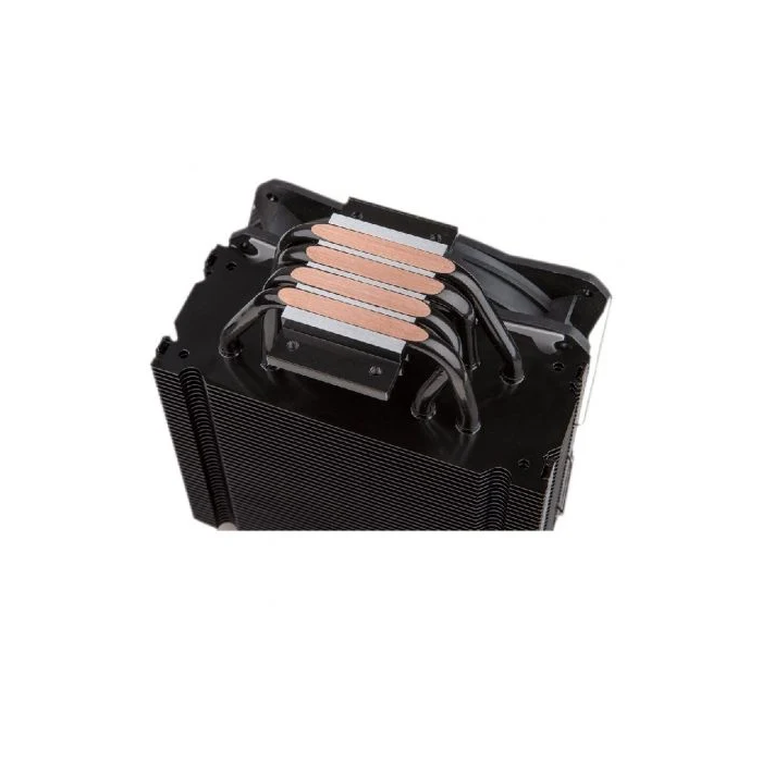 HIDITEC Enfriador CPU C12 PWM 12 cm Negro para Intel y AMD, Soportes LGA 1700, AM4, 1600 RPM, 36 dB, 68 CFM, Base Aluminio Cobre, 4 Heatpipes 4