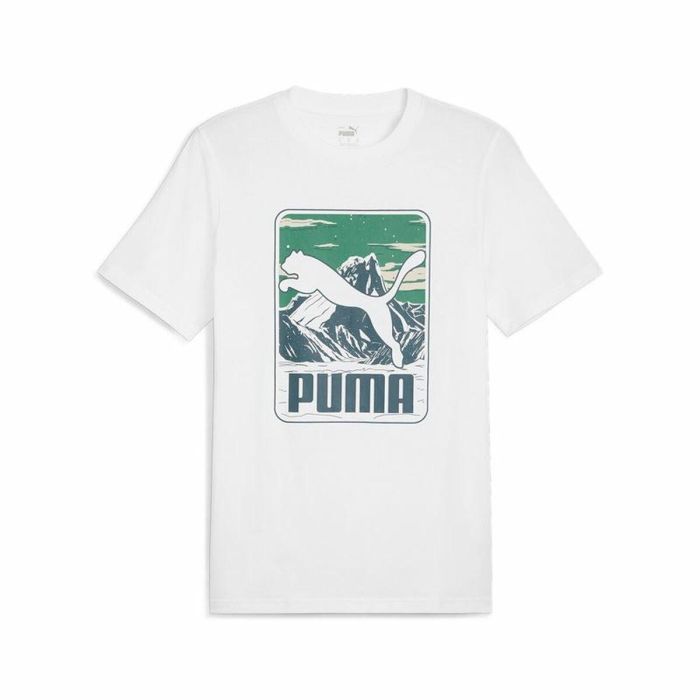 Camiseta de Manga Corta Hombre Puma GRAPHICS Mountain Blanco Camiseta de Manga Corta Hombre Puma GRAPHICS Mountain Blanco