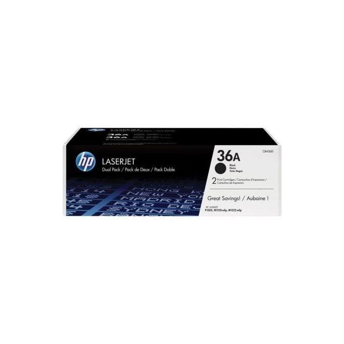 Tóner Original HP nº36A Multipack/ 2x Negro