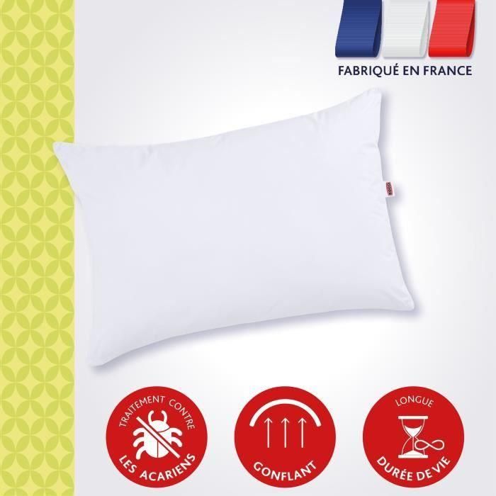 Almohada antiácaros 50x70 cm - 100% Poliéster - DODO 4 Almohada antiácaros 50x70 cm - 100% Poliéster - DODO 4