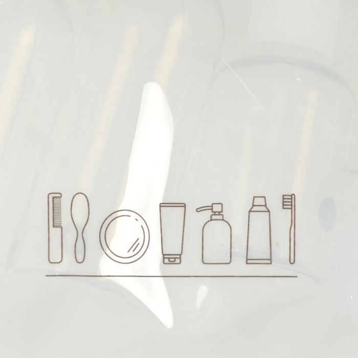 Jet Lag Neceser de Viaje Transparente con 5 Botes Reutilizables Autorizado en Cabina de Avión 19.5x4x13.5 cm 6