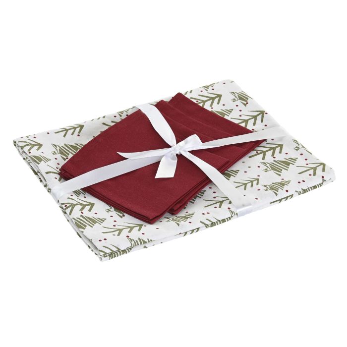 Mantel Navidad Alpina DKD Home Decor Verde Blanco 150 x 0.2 x 150 cm Set de 5 1 Mantel Navidad Alpina DKD Home Decor Verde Blanco 150 x 0.2 x 150 cm Set de 5 1