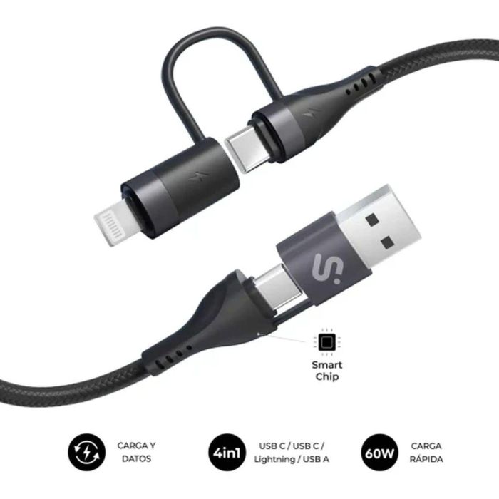 Cable HDMI Subblim SUBCAB-4IN101 Negro 1,2 m 1