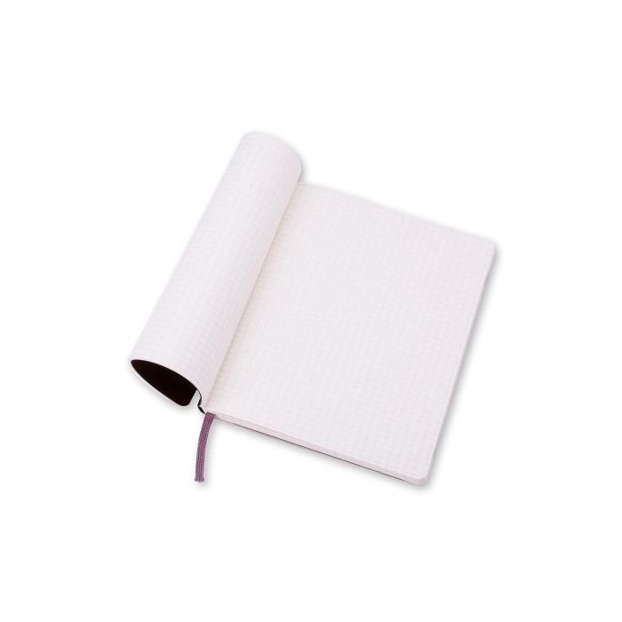 Cuaderno Moleskine Clasico Tapa Blanda 19X25 192H 70Gr. Cuadriculada Con Goma Negra 3