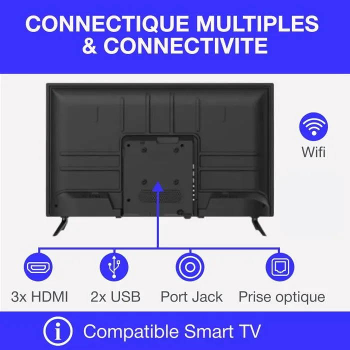 Continental Edison Televisor HD 32" (81 cm) Smart Vidaa Wifi Bluetooth CELED32SVHD25B6 4