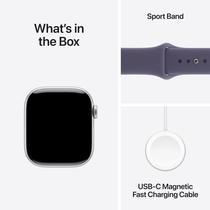 Apple Watch Series 11 Aluminio 42mm Plata con Correa Deportiva Nebelviolett S/M 1