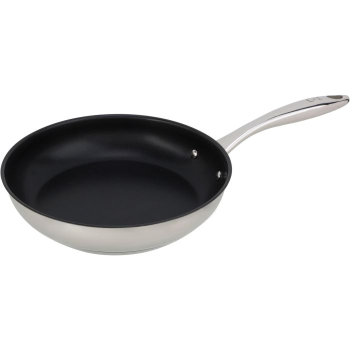 Sartén - CÓMODA Y MODERNA - CLÁSICA - Acero inoxidable - Ø24 cm - Antiadherente - Apta para todo tipo de cocinas, incluida la de inducción 1