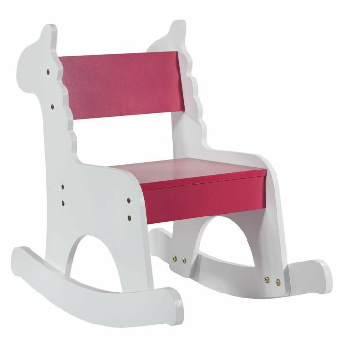 Silla mecedora Alexandra House Living Blanco Rojo Madera MDF 33 x 55 x 51,5 cm Infantil Jirafa