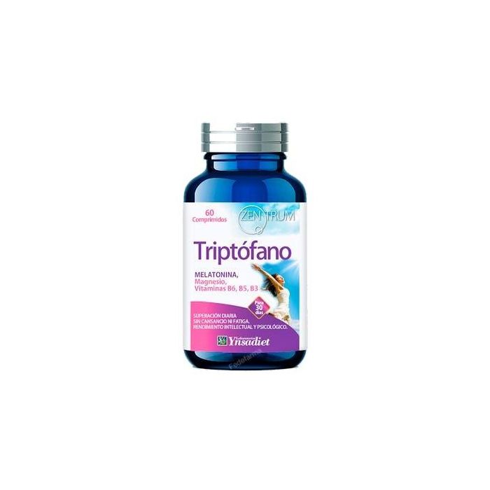 Zentrum Triptófano Magnesio Vitaminas B Melatonina 60 Comprimidos para Sistema Nervioso y Energía