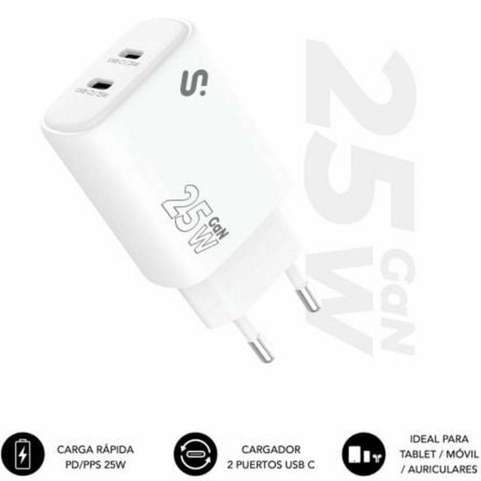 Cargador de Pared Subblim SUBCHG-6G2520 Blanco 25 W 8 Cargador de Pared Subblim SUBCHG-6G2520 Blanco 25 W 8