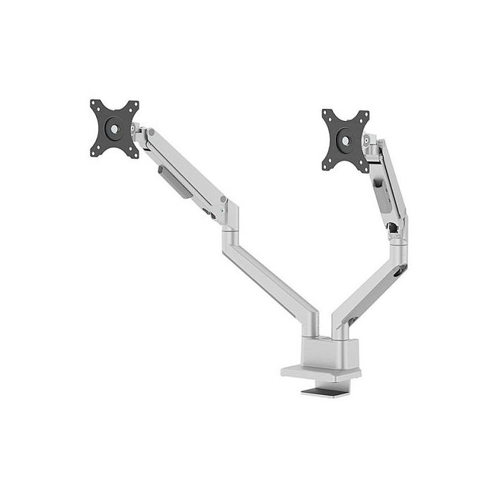 Neomounts DS70-250SL2 Brazo para 2 Monitores hasta 32" y 9kg, Soporte de Escritorio con Resorte de Gas, Plata 1