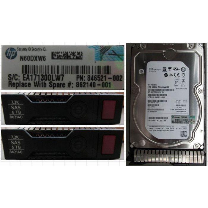 Hewlett Packard Enterprise Disco Duro 6TB 3.5" 12G SAS 7.2K rpm LFF MDL 512e SC - Compatible con Sistemas HP 1