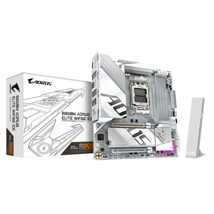 Gigabyte B850M AORUS ELITE WIFI6E ICE Placa Base - AMD Ryzen 9000, DDR5 8200MHz, WiFi 7, USB 3.2 Gen 2, 9MB85MEI6-00-G10 2 Gigabyte B850M AORUS ELITE WIFI6E ICE Placa Base - AMD Ryzen 9000, DDR5 8200MHz, WiFi 7, USB 3.2 Gen 2, 9MB85MEI6-00-G10 2