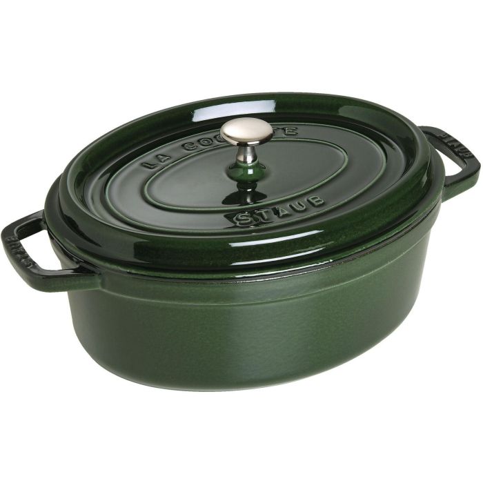 Staub La Cocotte 33cm oval. Basilikum-grn. Gusseisen 2