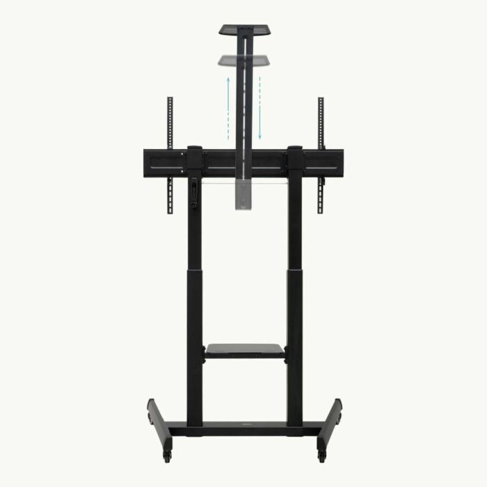 TooQ FS20406HM-B Soporte de Suelo con Ruedas para TV 60-100 Pulgadas, 130 kg, Ajustable en Altura, Negro 4 TooQ FS20406HM-B Soporte de Suelo con Ruedas para TV 60-100 Pulgadas, 130 kg, Ajustable en Altura, Negro 4