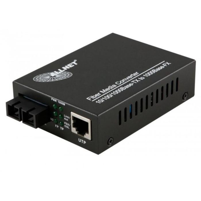 ALLNET ALL-MC105G-SC-SM - Conversor de Medios 10/100/1000BASE-T a 1000BASE-LX Singlemode SC, hasta 10km