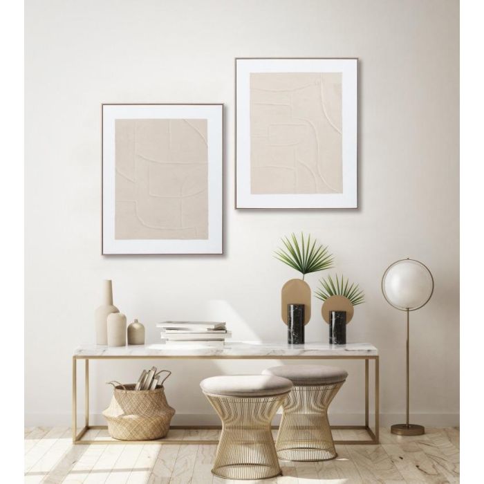 Cuadro Urban DKD Home Decor Blanco Beige 4.5 x 102 x 82 cm (2 Unidades) 3