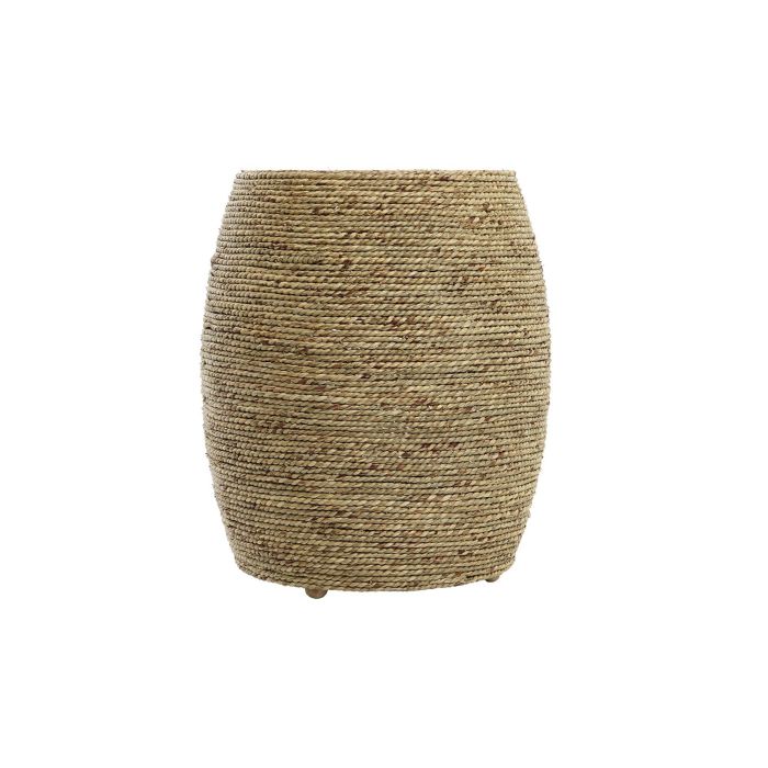 DKD Home Decor Reposapies de Cañamo y Cuerda Marron Claro 45 x 52 x 45 cm 1