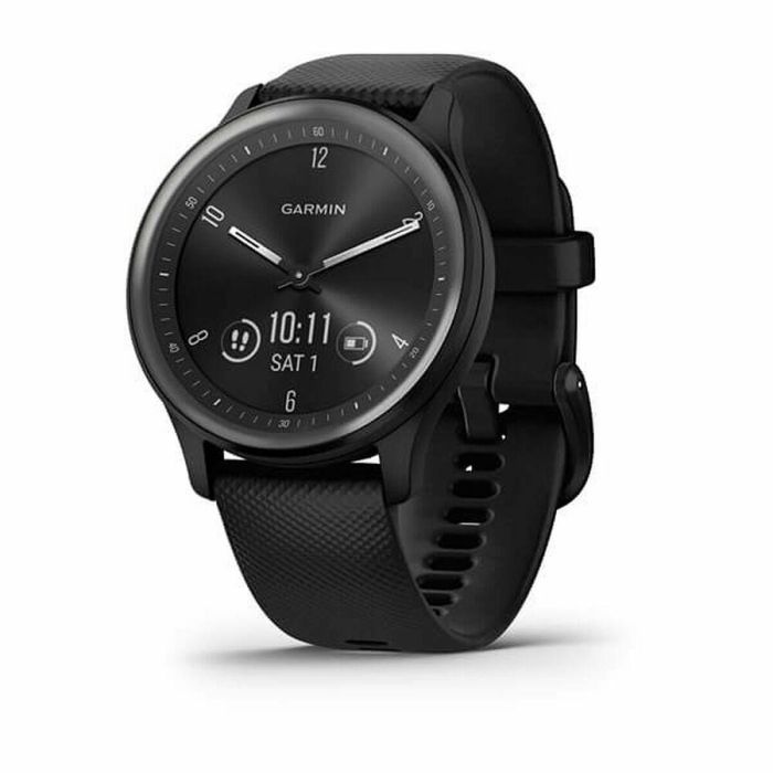 Garmin Vivomove Sport - Reloj inteligente híbrido con manecillas, pantalla táctil y funciones conectadas - Negro pizarra