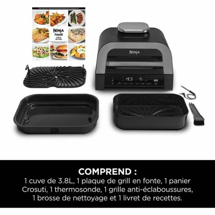 Ninja DG551EU Parrilla y Freidora sin Aceite Max 6 en 1, 1760W, 6 Modos de Cocción, Gris 5 Ninja DG551EU Parrilla y Freidora sin Aceite Max 6 en 1, 1760W, 6 Modos de Cocción, Gris 5