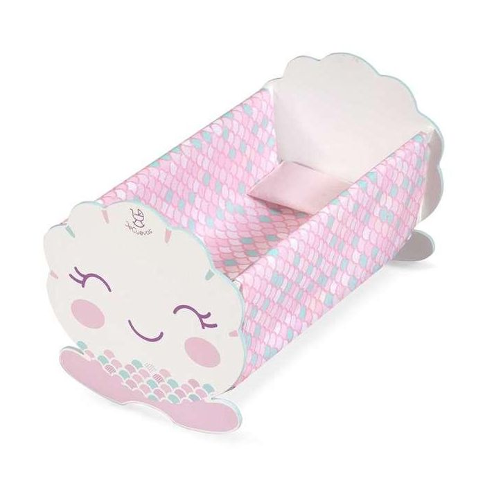 Decuevas Cuna Balancín de Madera para Muñecas y Muñecos de hasta 48 cm. Juguete Infantil Recomendado a partir de 3 Años