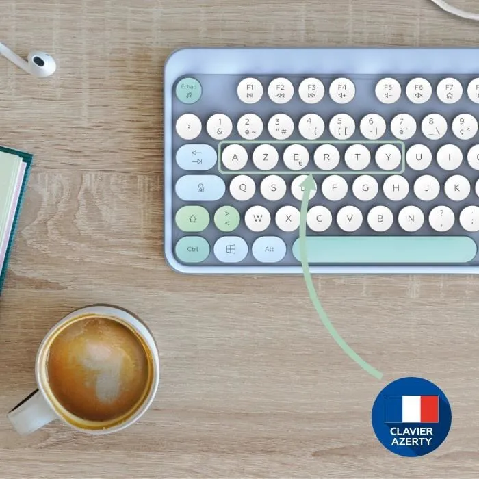 Mobility Lab MOB3700527313887 Combo Teclado + Mouse Inalámbrico Pure Color Azul Diseño Ergonómico Escritura Discreta 1 Mobility Lab MOB3700527313887 Combo Teclado + Mouse Inalámbrico Pure Color Azul Diseño Ergonómico Escritura Discreta 1