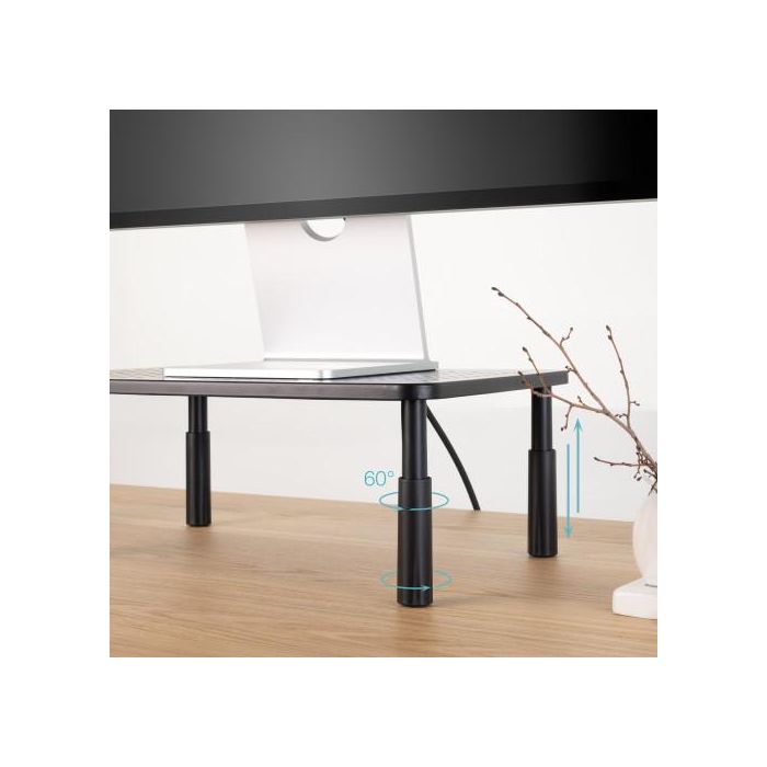 Tooq Soporte Elevador Multiusos TQMR086 para Monitor/Portátil, Negro, hasta 20kg 4