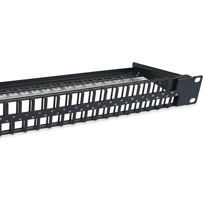 Equip Patchpanel 48x Cat6 19" UTP 1HE Keystone Montage sw 3 Equip Patchpanel 48x Cat6 19" UTP 1HE Keystone Montage sw 3