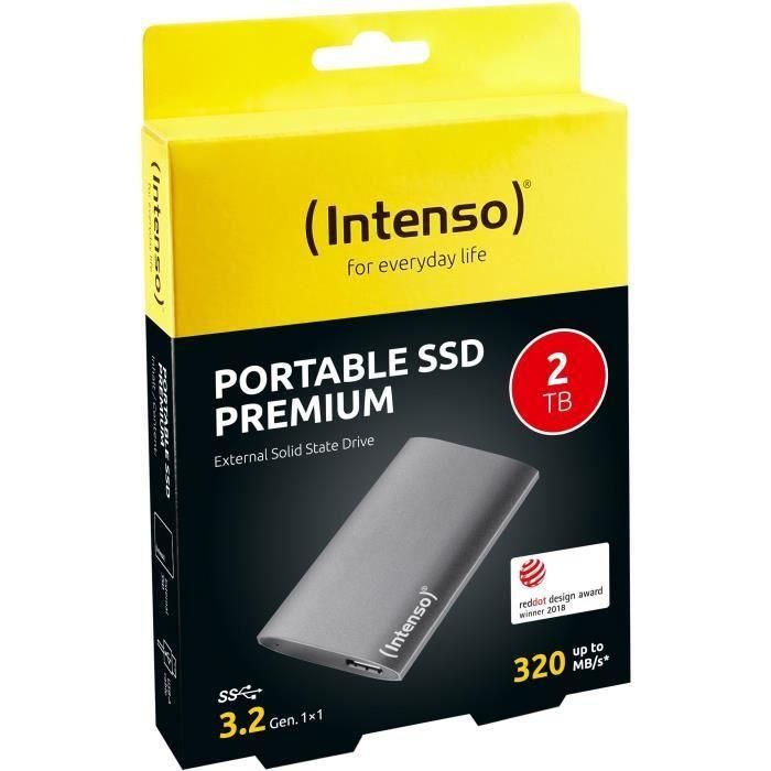 Intenso INT4034303032884 Disco Duro Externo SSD Premium 2 TB Gris 1 Intenso INT4034303032884 Disco Duro Externo SSD Premium 2 TB Gris 1