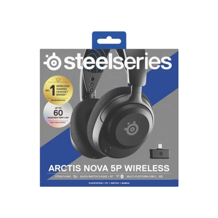 Steelseries STE5707119053242 Auriculares inalámbricos para juegos Arctis Nova 5P Negro con ClearCast 2.0 y 36h de batería 1 Steelseries STE5707119053242 Auriculares inalámbricos para juegos Arctis Nova 5P Negro con ClearCast 2.0 y 36h de batería 1