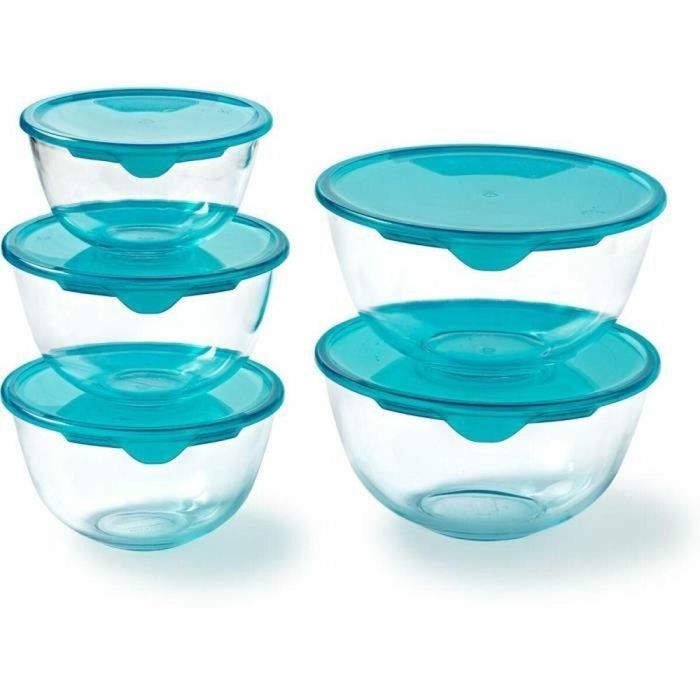 Pyrex PYR1738094919283 Juego de 5 Cuencos con Tapa: 1 de 0.5L, 2 de 1L y 2 de 2L 0 Pyrex PYR1738094919283 Juego de 5 Cuencos con Tapa: 1 de 0.5L, 2 de 1L y 2 de 2L 0