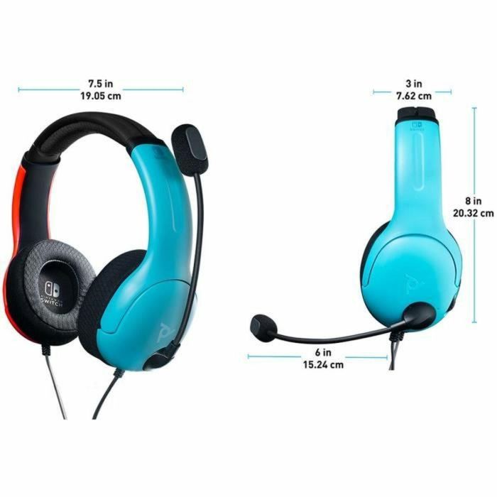 PDP LVL40 Auricular gaming con micrófono flexible y cancelación de ruido, altavoces 40mm, ligero y cómodo para Nintendo Switch azul/rojo 28 PDP LVL40 Auricular gaming con micrófono flexible y cancelación de ruido, altavoces 40mm, ligero y cómodo para Nintendo Switch azul/rojo 28