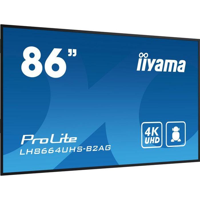 iiyama 86" 3840x2160, UHD IPS DLED panel, Haze 25% 500cd/m², Landscape and Portrait 2 iiyama 86" 3840x2160, UHD IPS DLED panel, Haze 25% 500cd/m², Landscape and Portrait 2