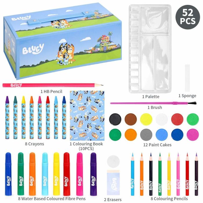 Set de Papelería Bluey Azul 52 Piezas 6