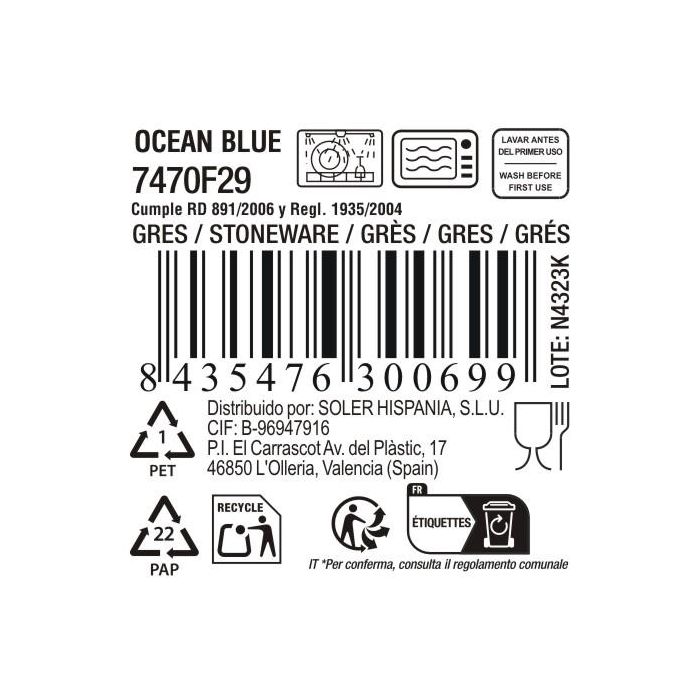 Mug Ocean Blue 440 ml - Inde (24 Unidades) 3