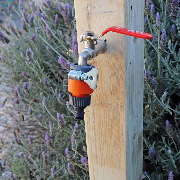 Edm Conector Rápido Sin Rosca para Grifo Ø18 mm Macho Gris/Naranja 1